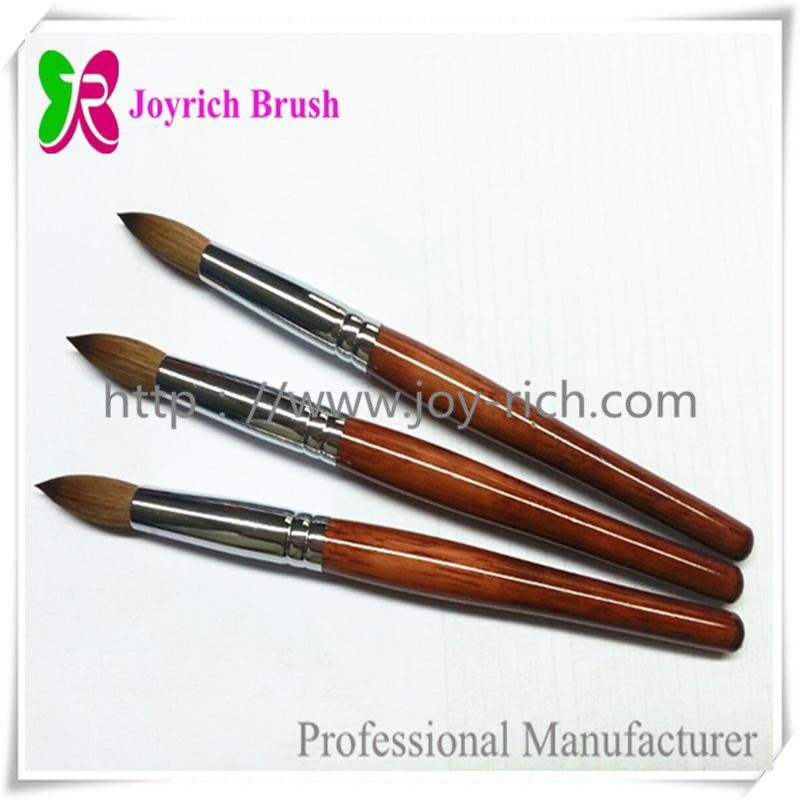 JRA1-Red wooden handle acrylic nail brush