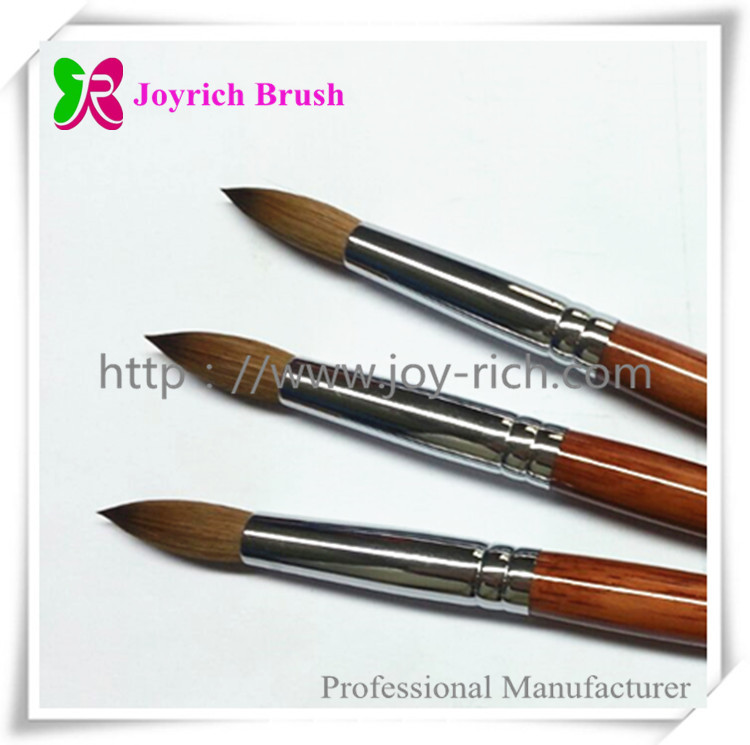 JRA1-Red wooden handle acrylic nail brush