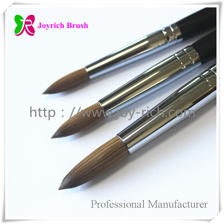 JRA8-Black wooden handle with kolinsky hair acrylic nail brush