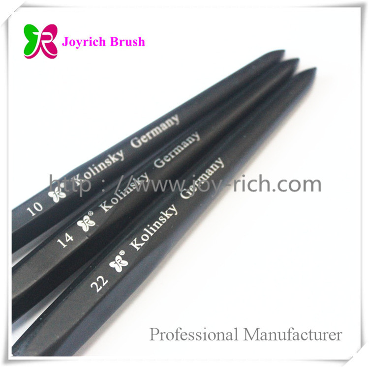 JRA8-Black wooden handle with kolinsky hair acrylic nail brush