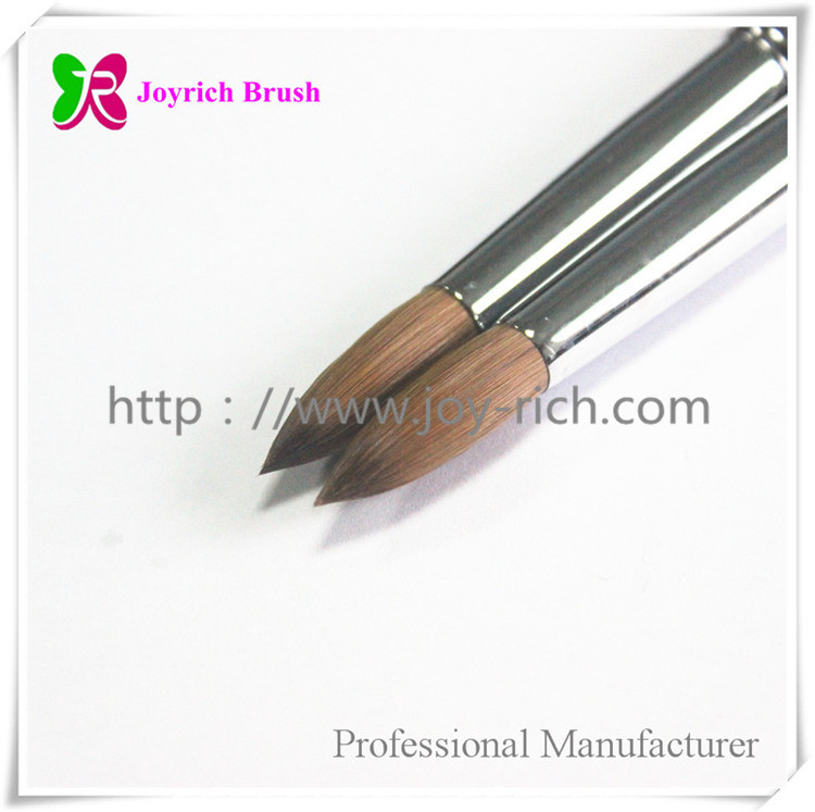 JRA18-- Red metal handle kolinsky hair acrylic nail brush