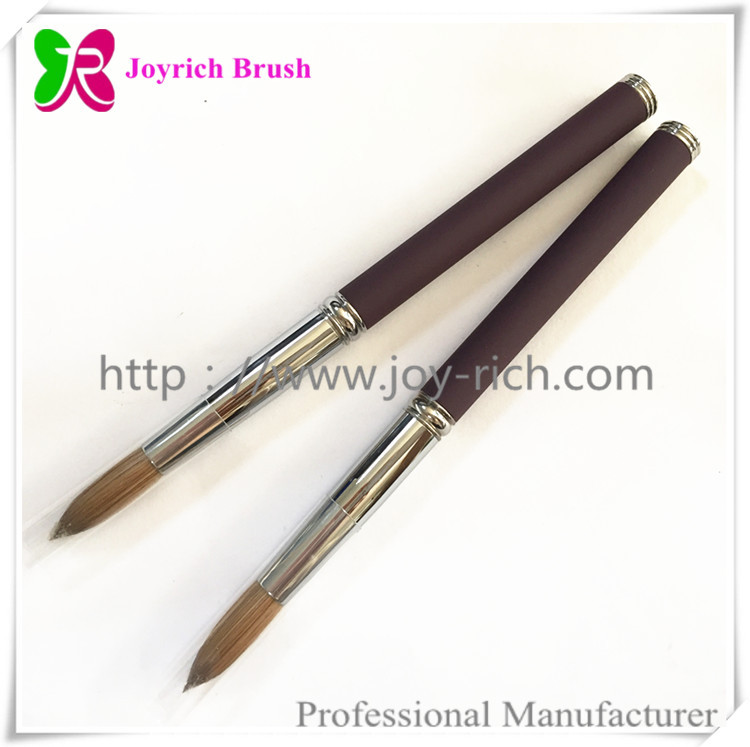 JRA20--Purple metal handle kolinsky hair acrylic nail brush