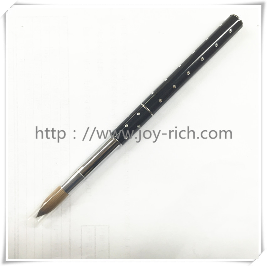 JRA33--Black metal handle kolinsky hair acrylic nail brush
