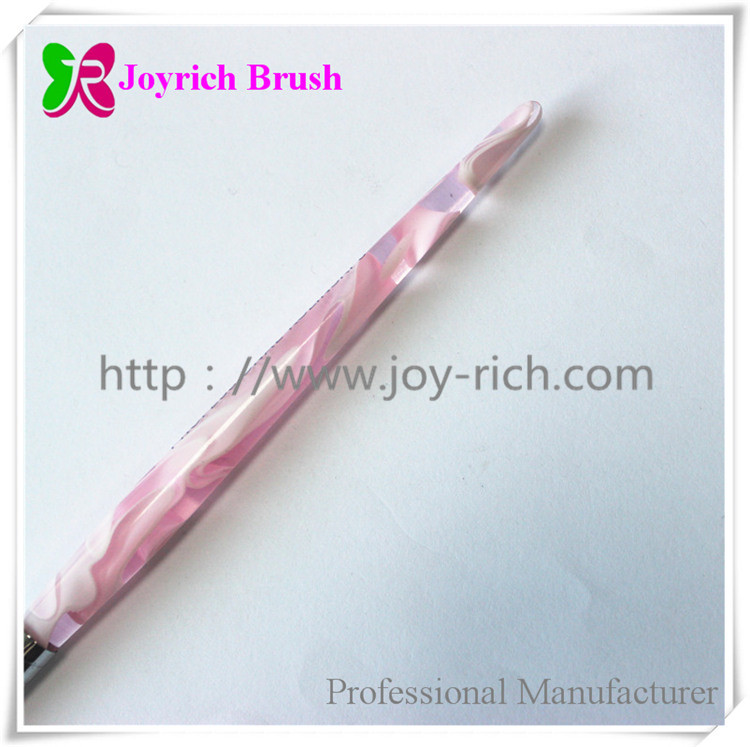JRA41--Pink acrylic handle kolinsky hair acrylic nail brush