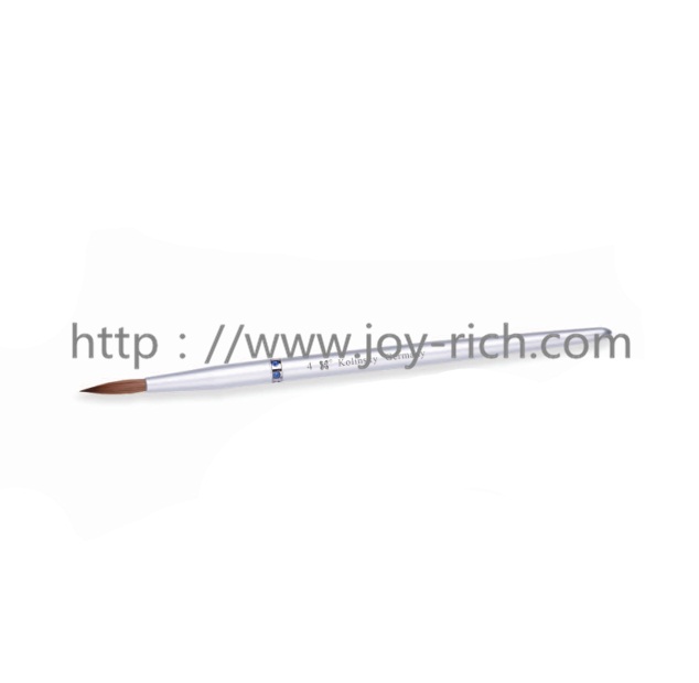 JRA42--Silver metal handle kolinsky hair acrylic nail brush