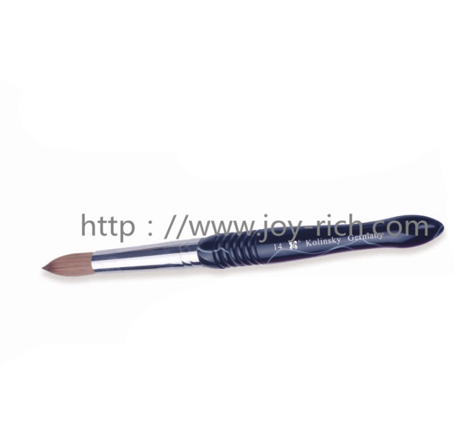 JRA47--Black acrylic handle kolinsky hair acrylic nail brush