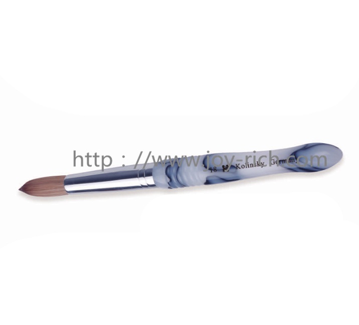 JRA48--Marble acrylic handle kolinsky hair acrylic nail brush