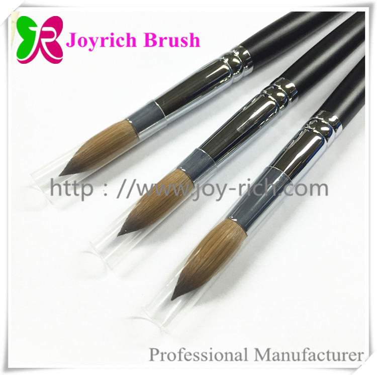 JRA50--Black wooden handle kolinsky hair acrylic nail brush