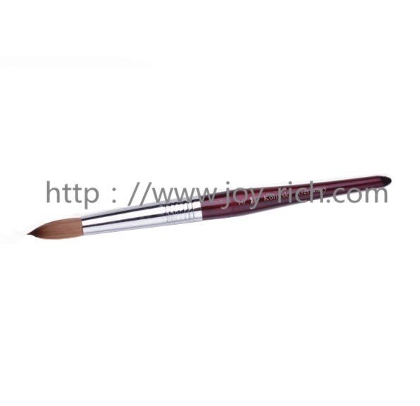 JRA51--Red wooden handle kolinsky hair acrylic nail brush