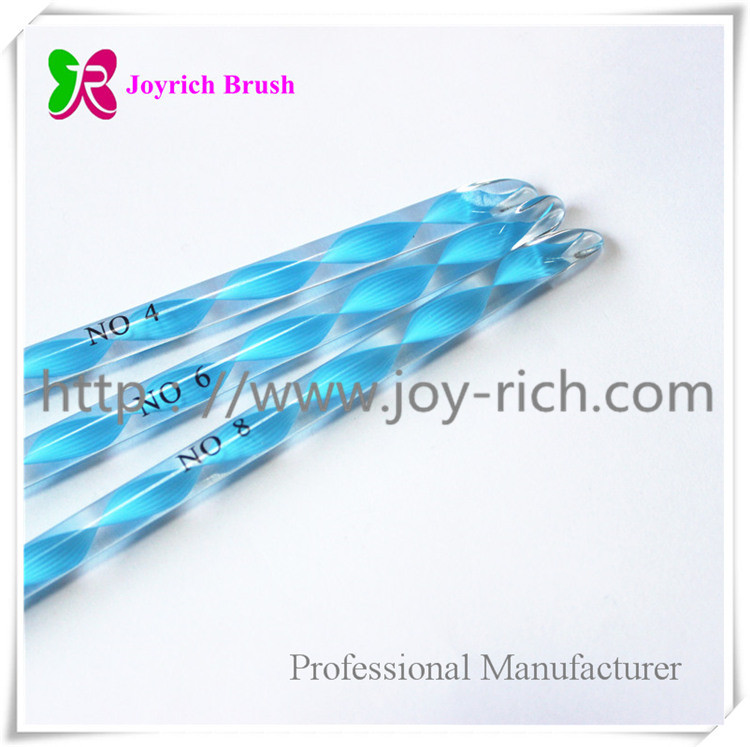 JRS1--Blue acrylic handle kolinsky hair 3D nail brush