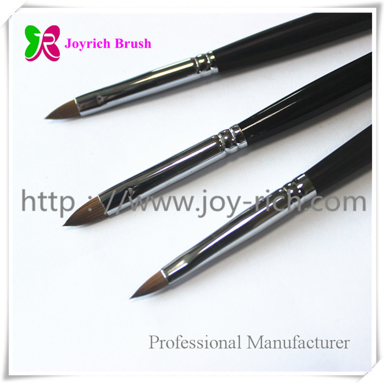 JRS4--Black wooden handle kolinsky hair 3D nail brush