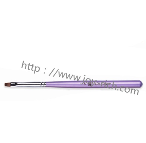 JRG6--Purple wooden handle gel nail brush