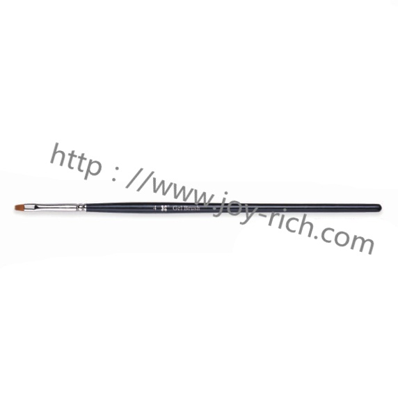 JRG9--Black wooden long handle gel nail brush
