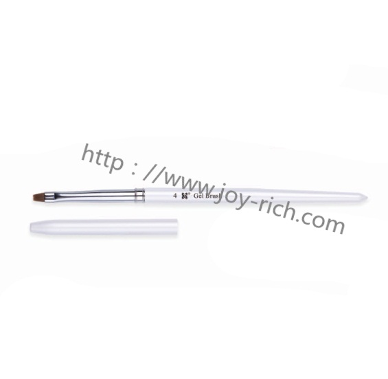 JRG10--Silver metal handle gel nail brush