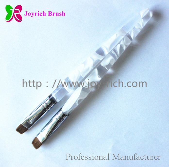 JRG14--White acrylic handle gel nail brush