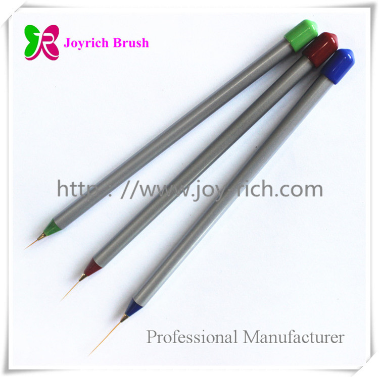 JRN3--Silver acrylic handle nail art brush