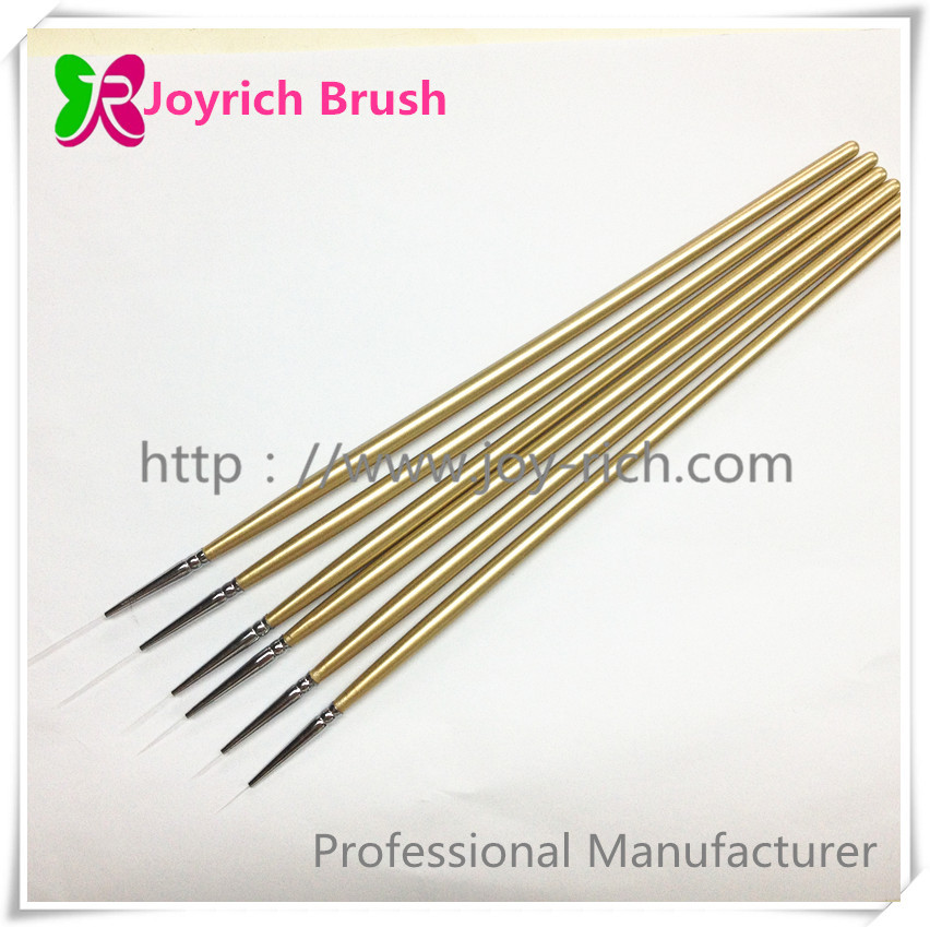 JRN5--Golden wooden handle nail art brush