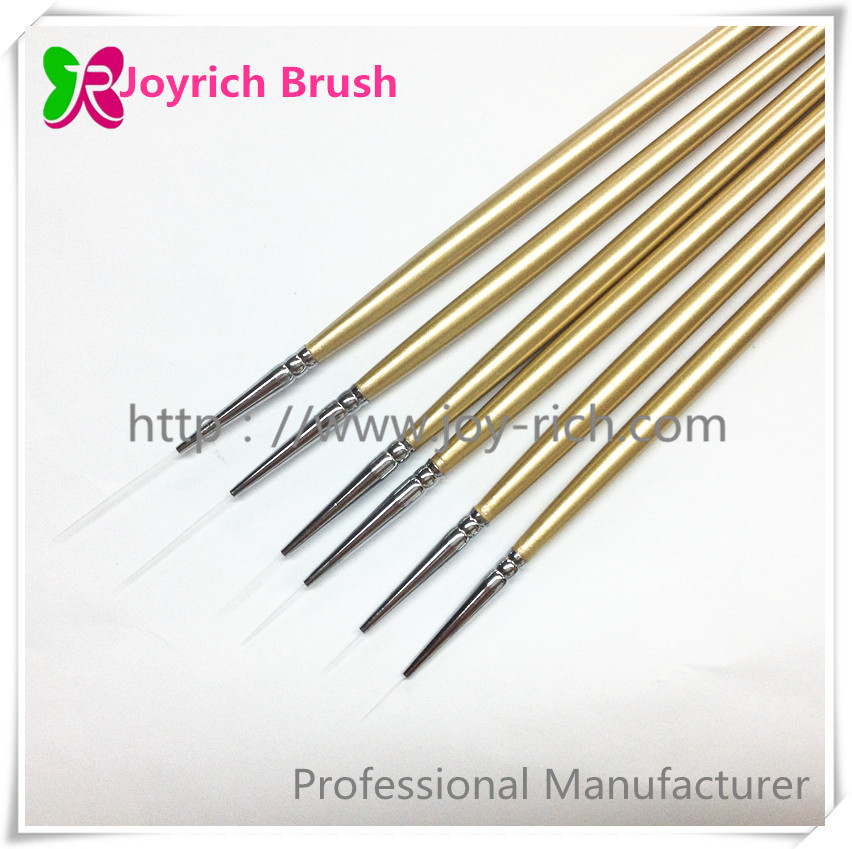 JRN5--Golden wooden handle nail art brush