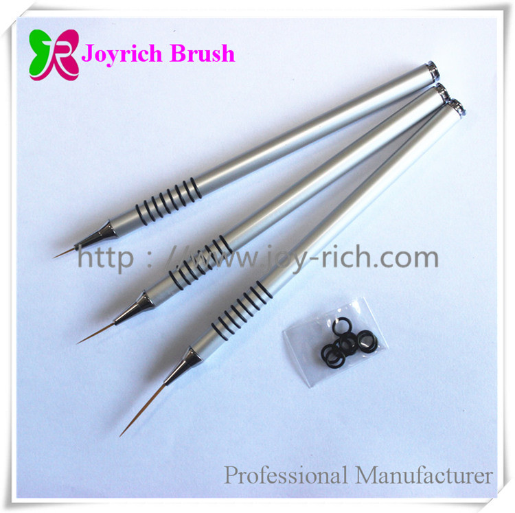 JRN6--Silver metal handle nail art brush