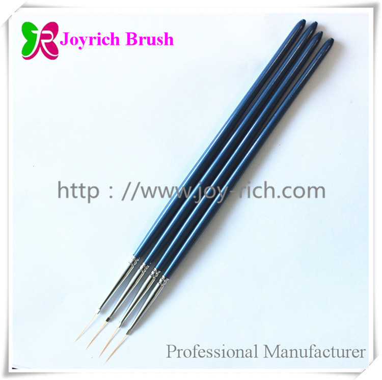 JRN4BL--Blue wooden handle nail art brush