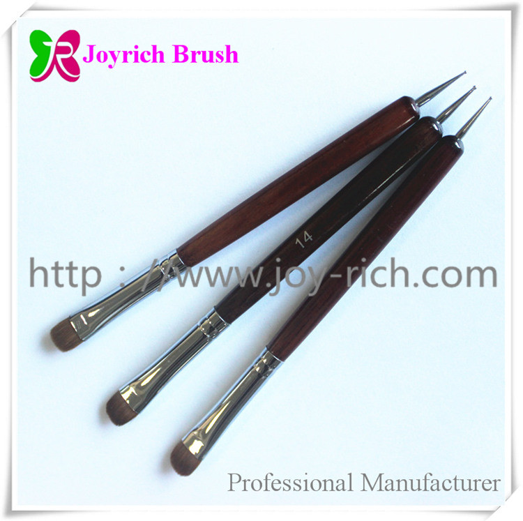 JRF2--Red wooden handle french nail brush