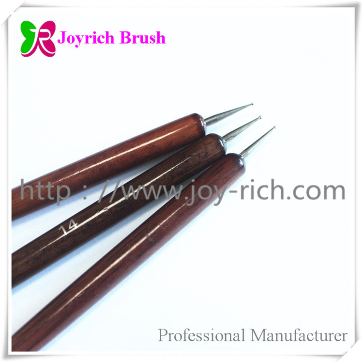 JRF2--Red wooden handle french nail brush