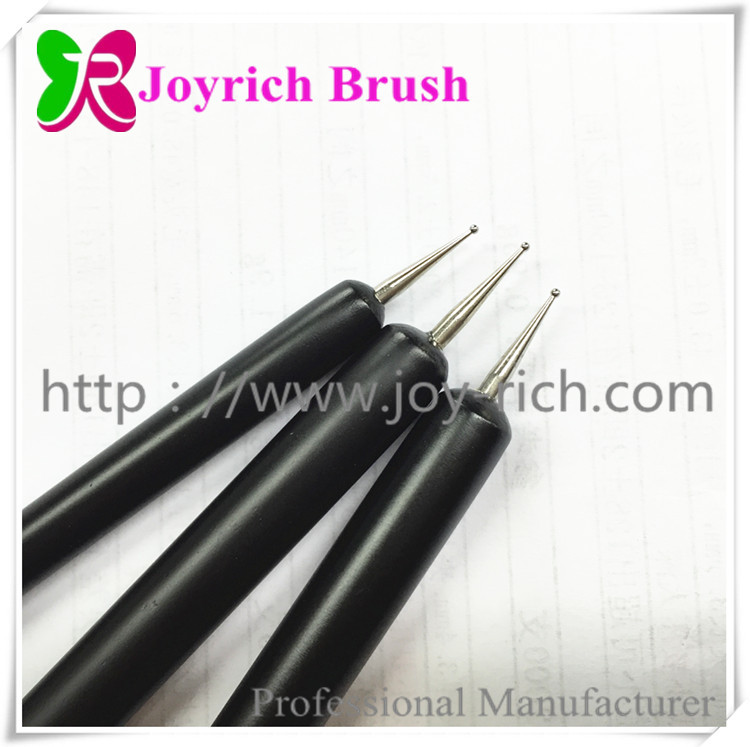 JRF3--Black wooden handle french nail brush
