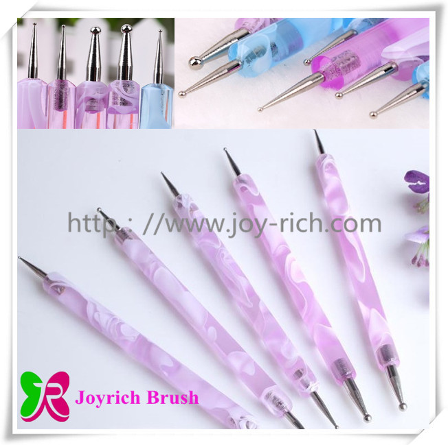 JRDT02--Purple acrylic handle dotting tool