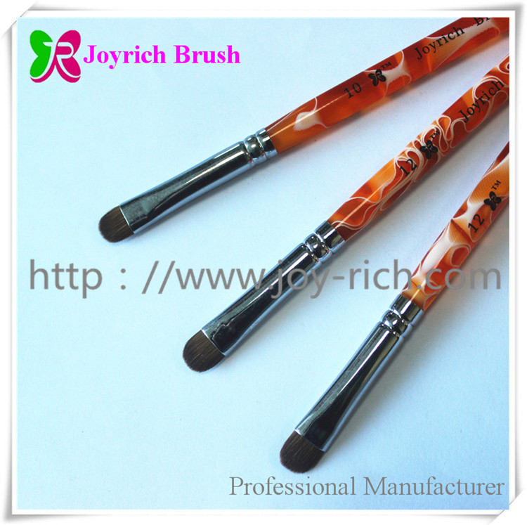 JRF7--Orange acrylic handle french nail brush