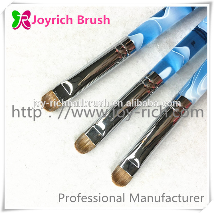 JRF8--Blue acrylic handle french nail brush