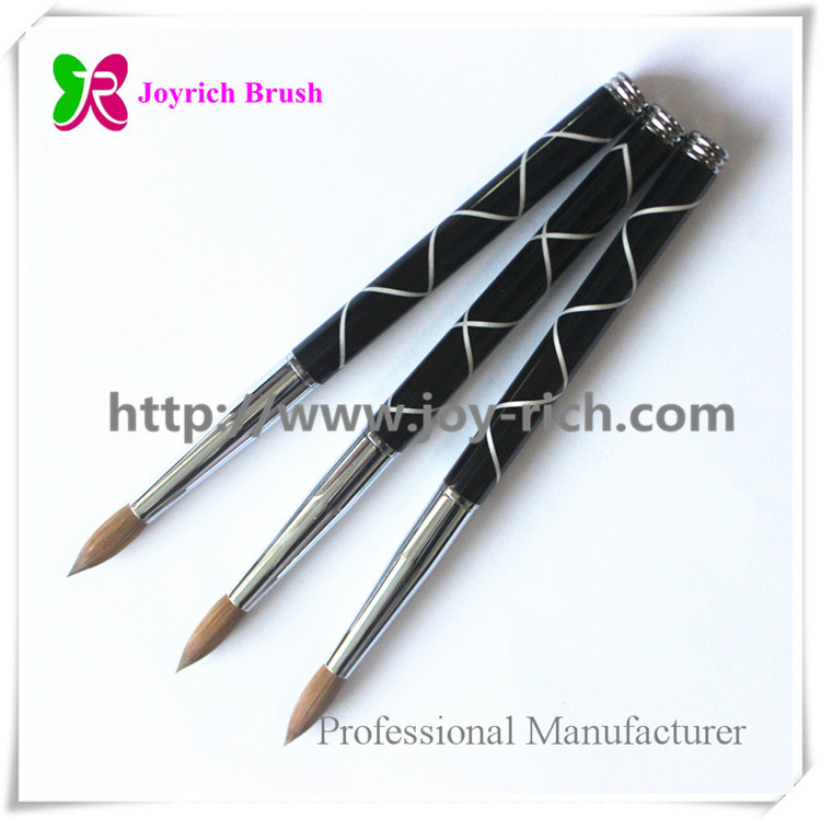 激光印刷黑铝柄貂毛水晶笔JRA22